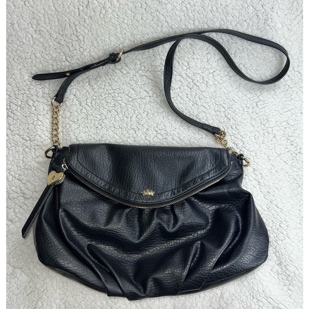 Juicy Couture Black Leather Hobo Bag
